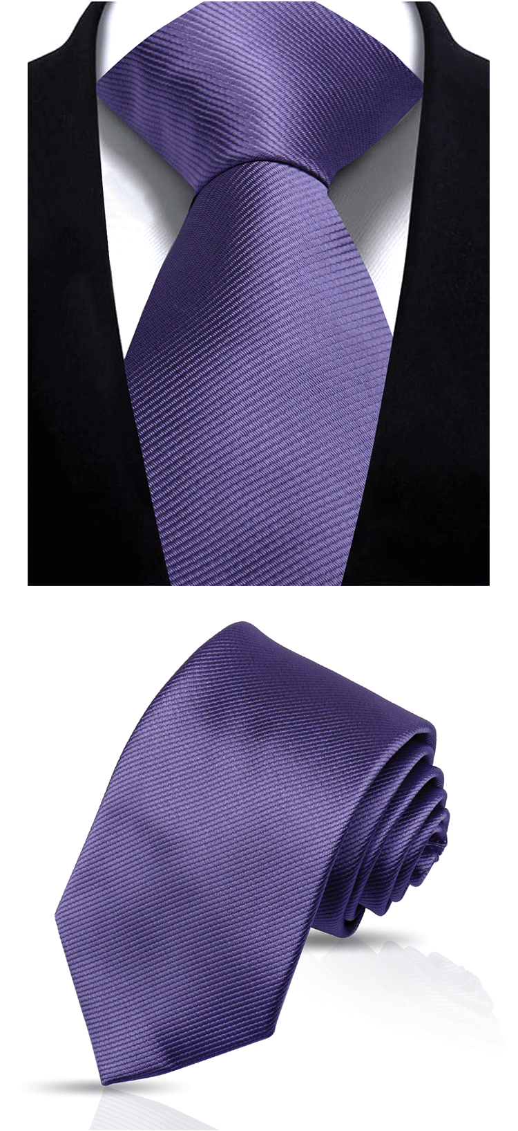Solid Tie 7.5cm Necktie For Men Fashion Wedding Ties Slim Blue Gray Classic Neckties Men Business Jacquard Woven Classic Gravats