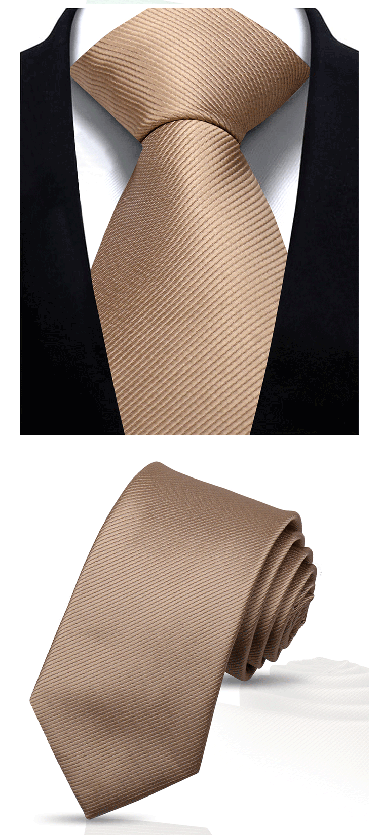 Solid Tie 7.5cm Necktie For Men Fashion Wedding Ties Slim Blue Gray Classic Neckties Men Business Jacquard Woven Classic Gravats