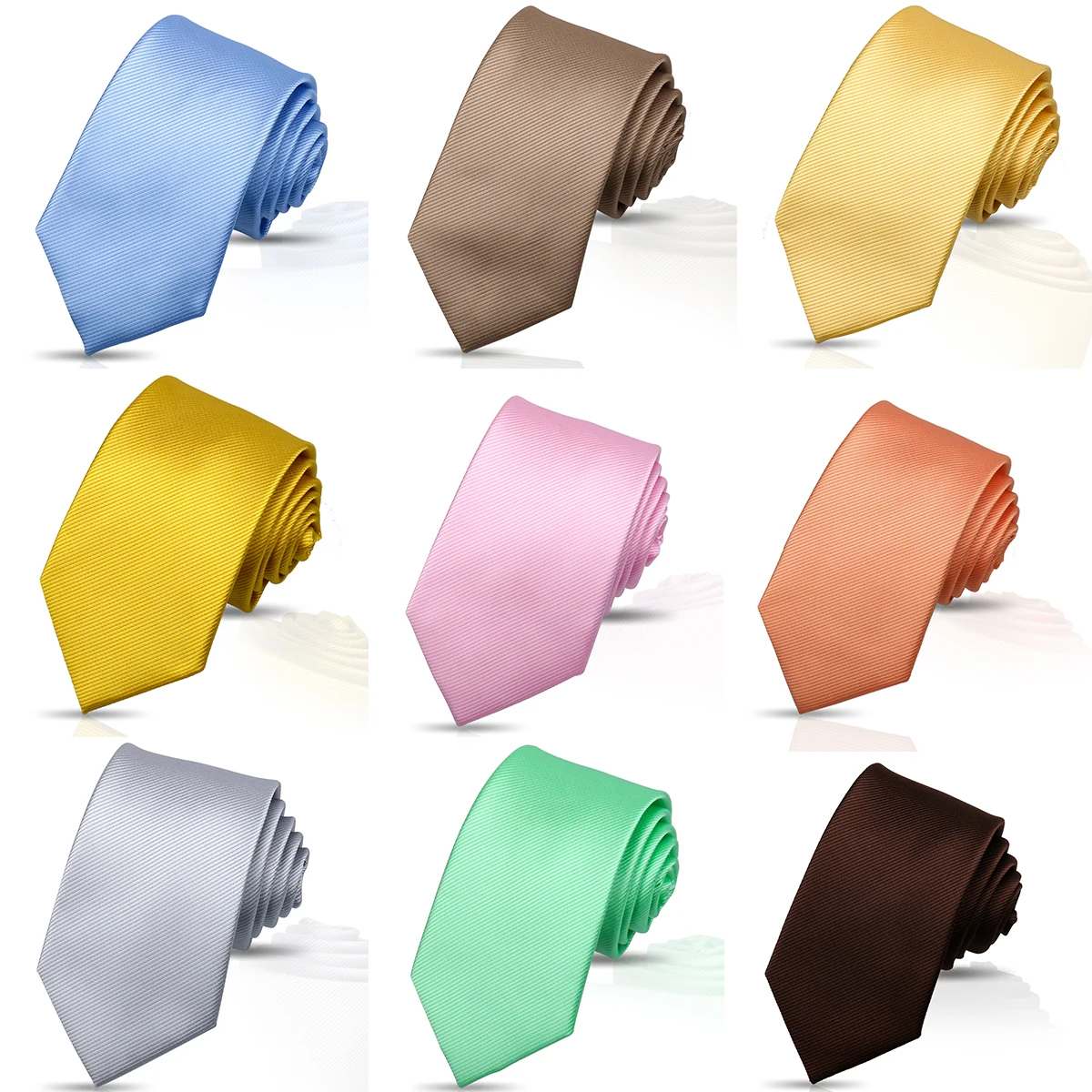 Solid Tie 7.5cm Necktie For Men Fashion Wedding Ties Slim Blue Gray Classic Neckties Men Business Jacquard Woven Classic Gravats