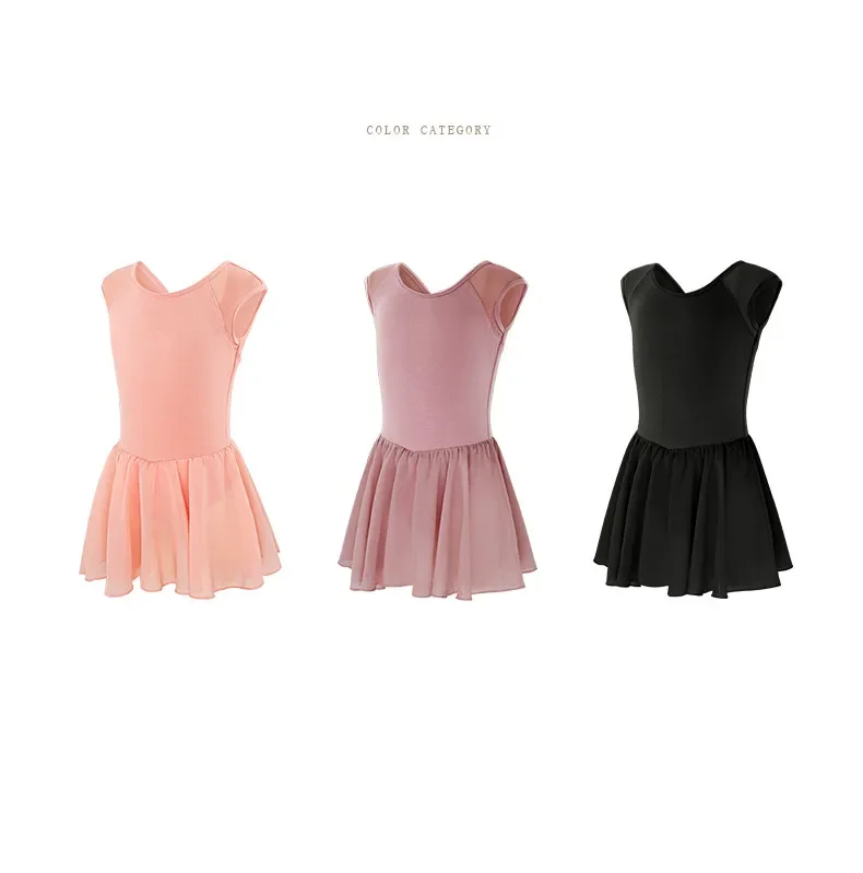 Girls Ballet Dress Dance Leotards Kids Gymnastics Leotard Sleeveless Ballet Tutu Ballerina Swimwear Training Dance Bodysuits