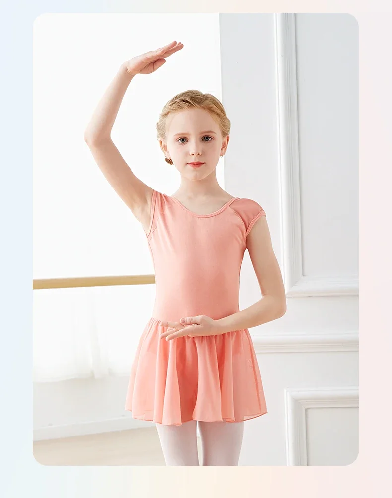 Girls Ballet Dress Dance Leotards Kids Gymnastics Leotard Sleeveless Ballet Tutu Ballerina Swimwear Training Dance Bodysuits