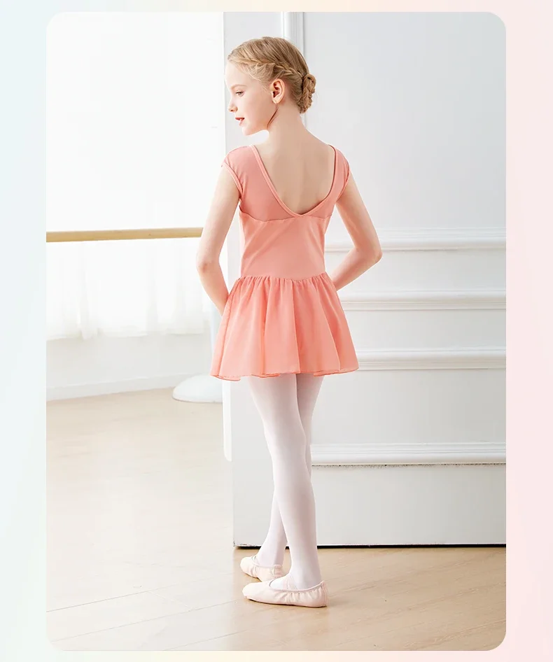 Girls Ballet Dress Dance Leotards Kids Gymnastics Leotard Sleeveless Ballet Tutu Ballerina Swimwear Training Dance Bodysuits