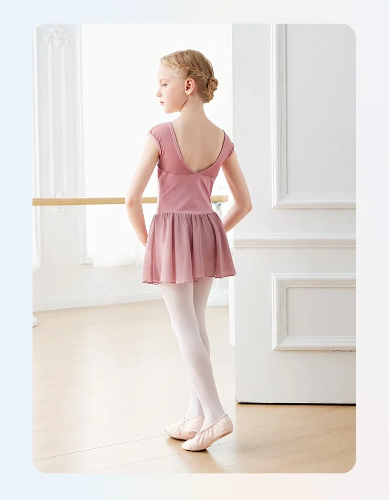 Girls Ballet Dress Dance Leotards Kids Gymnastics Leotard Sleeveless Ballet Tutu Ballerina Swimwear Training Dance Bodysuits