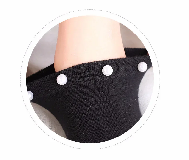 Women Socks Cotton Lovely Candy Color Imitation Pearl Women's Socks.Casual Ladies Girl's Short Female Socks Sox Hosiery