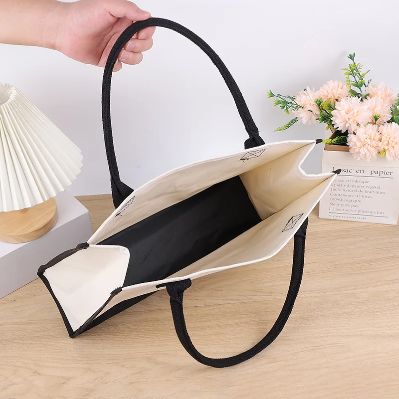 Canvas Tote Bags Letter Beach Bag Birthday WeddingGift Personalized Boutique Business Logo Fashion Big Capacity Shopping Bolsos
