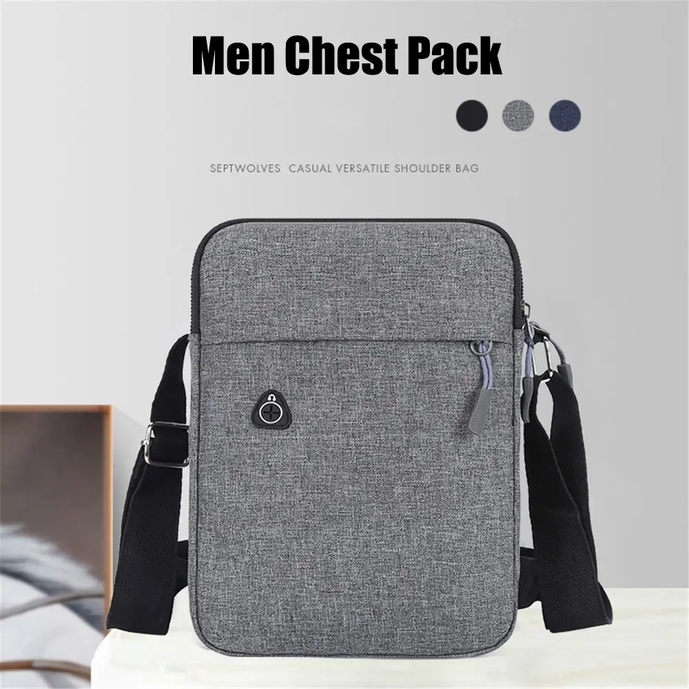 Men Phone Bag Crossbody Bag Fashion Shoulder Bags Mini Male Chest Pack Canvas Travel Clutch Bag Simple Black Packet