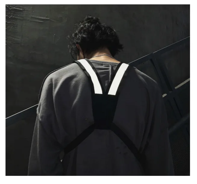 Functional Tactical Chest Rig Bag Unisex Hip Hop Vest Streetwear Bag Waist Pack Reflective walkie-talkie package Women Chest Bag