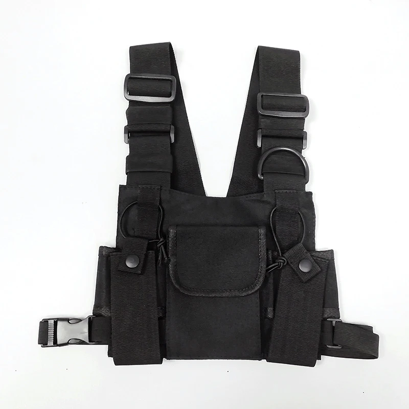 Functional Tactical Chest Rig Bag Unisex Hip Hop Vest Streetwear Bag Waist Pack Reflective walkie-talkie package Women Chest Bag