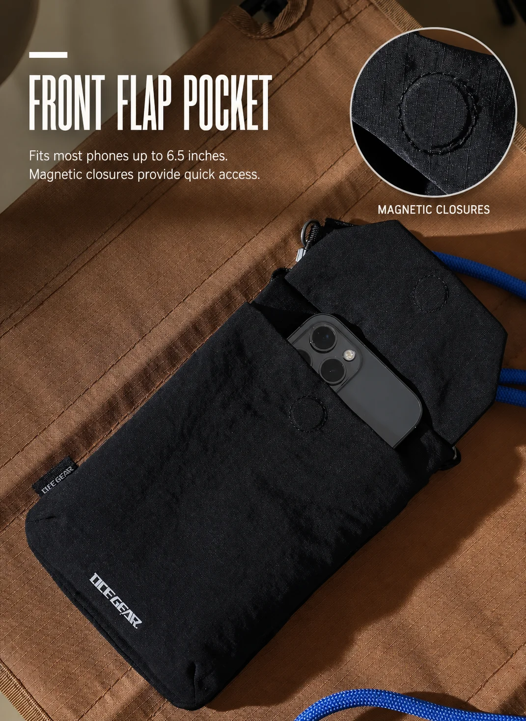 OCEGEAR Mini Crossbody Bag Men Women Casual Phone Bag Travel Small Shoulder Bag Male Light Sling Bag Chest Pack Messenger Bags