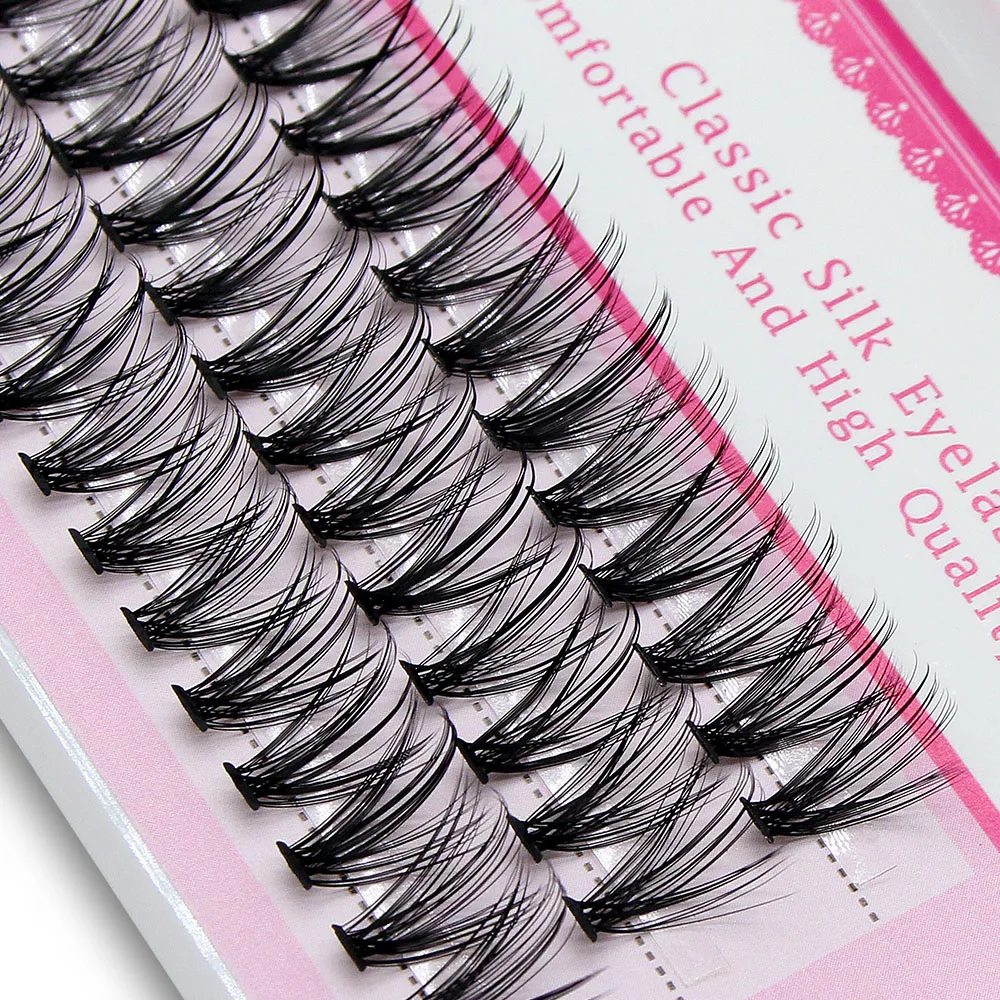 Moonlily 60 Bundles Luxury Thick Cluster EyeLashes Extension 3D Russian Volume Grafting Fake False 20D 30D Mink Eyelash Bunche