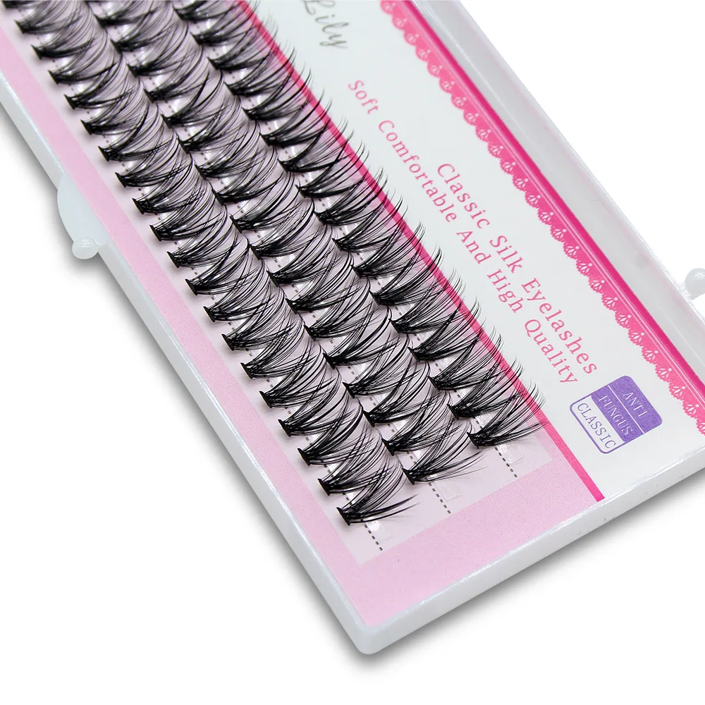 Moonlily 60 Bundles Luxury Thick Cluster EyeLashes Extension 3D Russian Volume Grafting Fake False 20D 30D Mink Eyelash Bunche