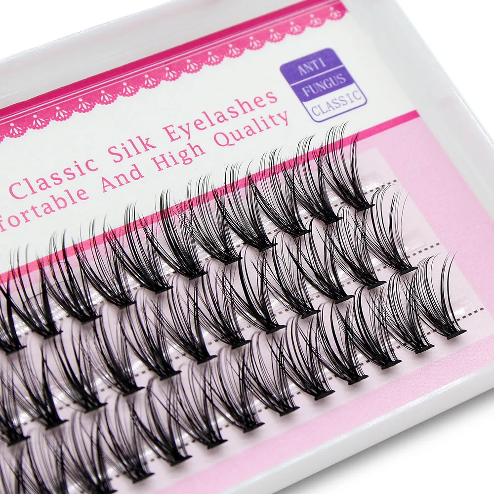 Moonlily 60 Bundles Luxury Thick Cluster EyeLashes Extension 3D Russian Volume Grafting Fake False 20D 30D Mink Eyelash Bunche