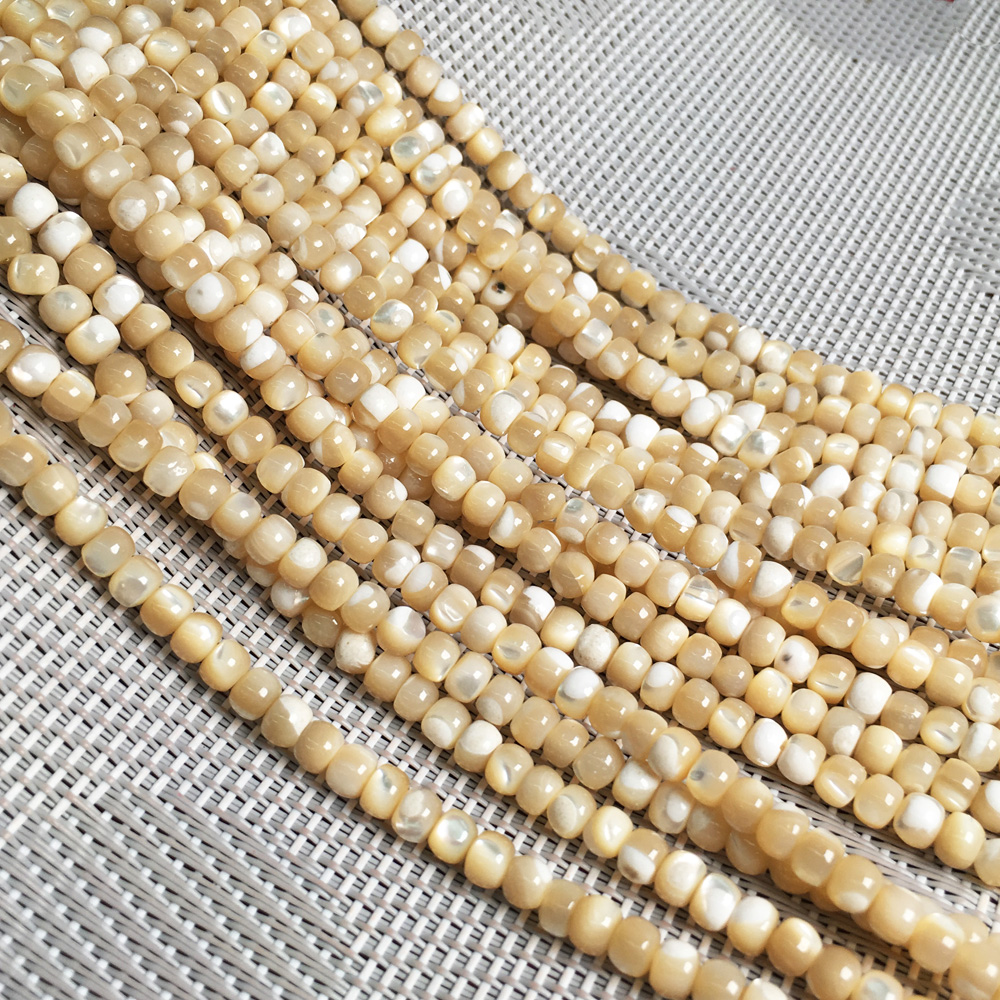 Natural Shell Beading Round Mother of Pearl Loose Beads Isolation Beads for Jewelry Making DIY for Bracelet Necklace Accessories