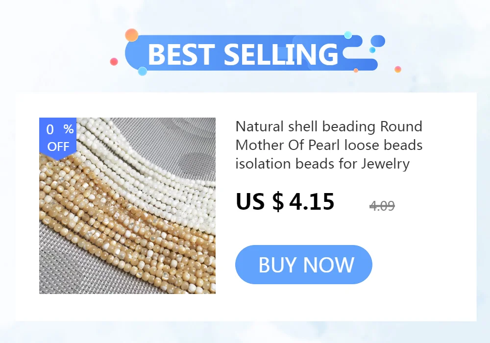 Natural Shell Beading Round Mother of Pearl Loose Beads Isolation Beads for Jewelry Making DIY for Bracelet Necklace Accessories
