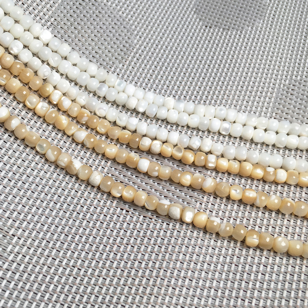 Natural Shell Beading Round Mother of Pearl Loose Beads Isolation Beads for Jewelry Making DIY for Bracelet Necklace Accessories