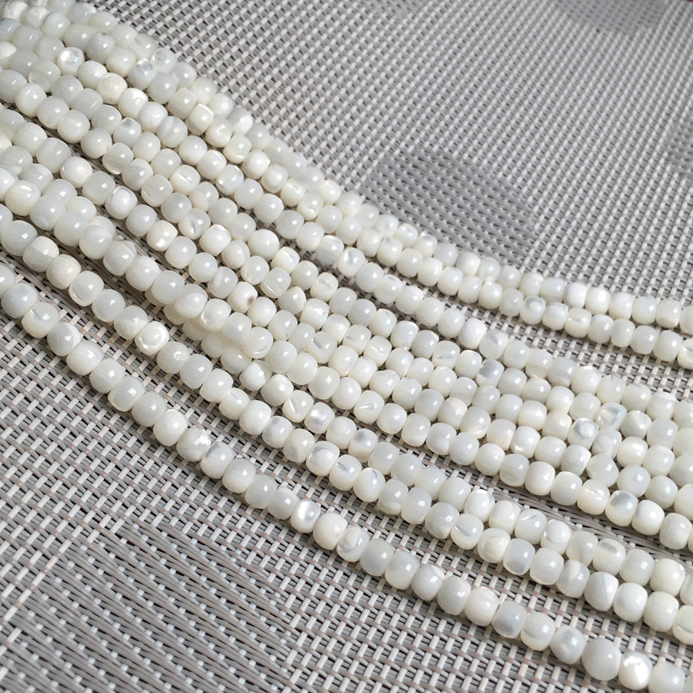 Natural Shell Beading Round Mother of Pearl Loose Beads Isolation Beads for Jewelry Making DIY for Bracelet Necklace Accessories