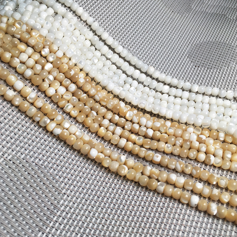 Natural Shell Beading Round Mother of Pearl Loose Beads Isolation Beads for Jewelry Making DIY for Bracelet Necklace Accessories