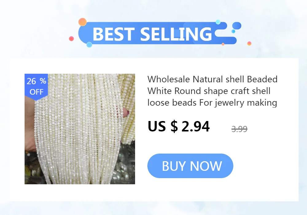 Natural Shell Beading Round Mother of Pearl Loose Beads Isolation Beads for Jewelry Making DIY for Bracelet Necklace Accessories