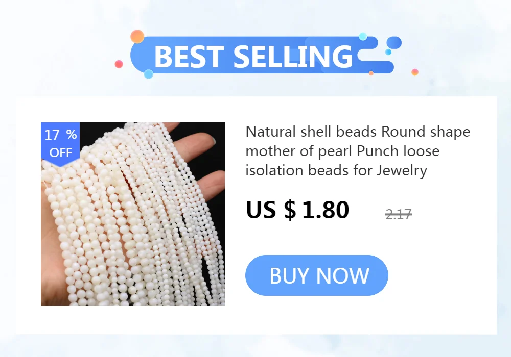 Natural Shell Beading Round Mother of Pearl Loose Beads Isolation Beads for Jewelry Making DIY for Bracelet Necklace Accessories