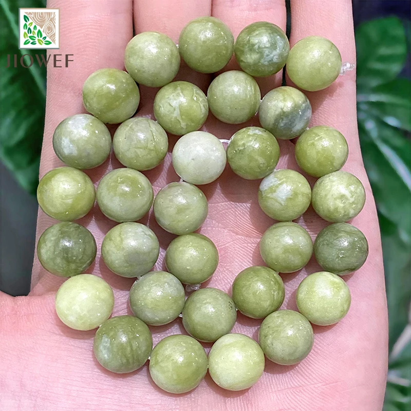 Natural Stone Beads Lemon Green Jaspers Round Beads for Jewelry Making Diy Bracelet Necklace Earrings 15" Strand 4/6/8/10/12mm