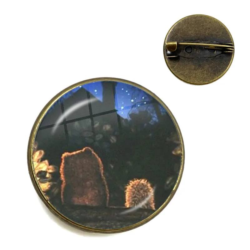 Vintage Hedgehog Brooch Cute Animal Pins Fashion Jewelry Brooches Antique Bronze Plated Collar Pin For Women Men Gift
