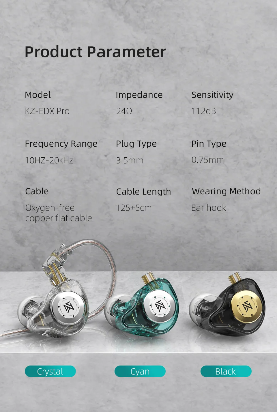 KZ EDX pro Earphones Bass In Ear Monitor Headphones Sport Noise Cancelling HIFI Headset New Arrival!