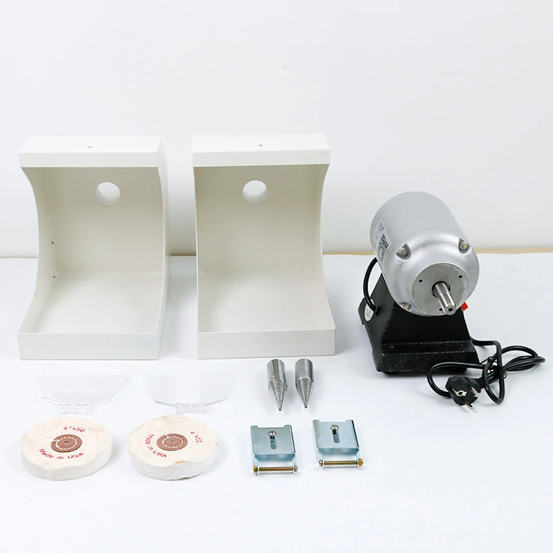 AG Double Top Polisher for Dental Laboratory New Laboratory Equipment Polishing Lathe Grinding Machine with Dust Cover