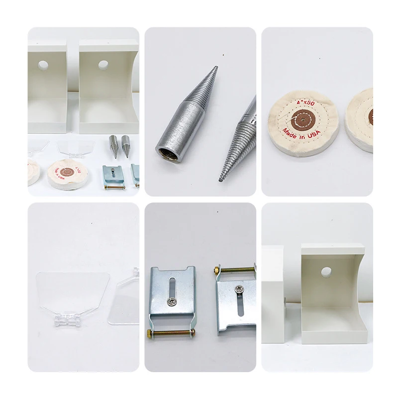 AG Double Top Polisher for Dental Laboratory New Laboratory Equipment Polishing Lathe Grinding Machine with Dust Cover
