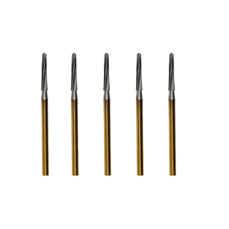 5pcs/box Dental Carbide Drill 25mm 28mm Tungsten Bone Cutters Finishing Burs Tooth Extraction Burs for High Speed Handpiece