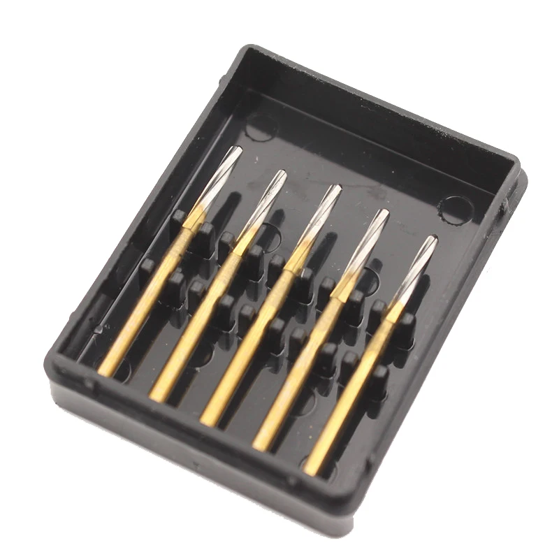 5pcs/box Dental Carbide Drill 25mm 28mm Tungsten Bone Cutters Finishing Burs Tooth Extraction Burs for High Speed Handpiece