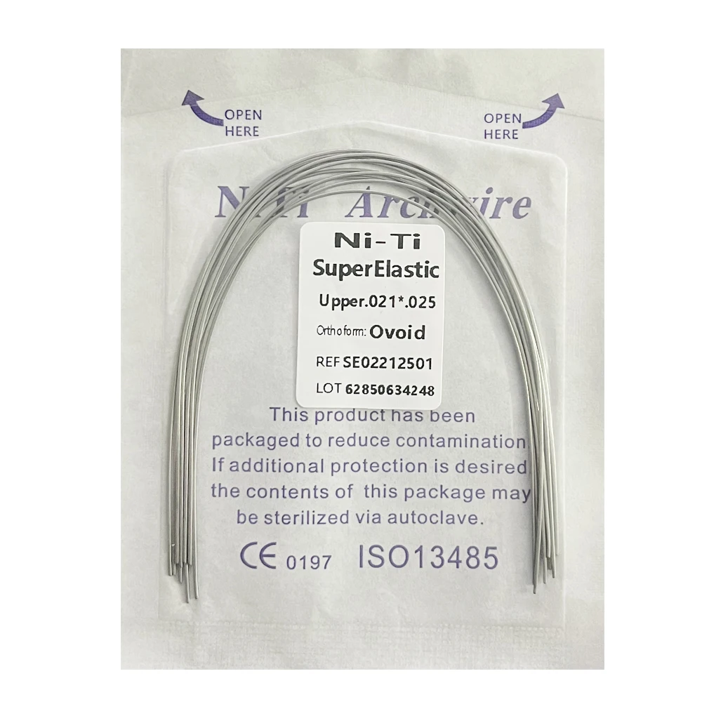 5Pack AG Dental Arch Wires Orthodontic Super Elastic NITI Round Rectangle Archwire Lower/Upper 012/014/016/018/020/16x16/16x22