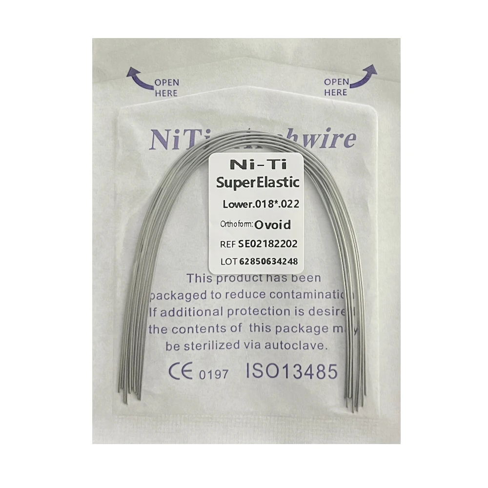 5Pack AG Dental Arch Wires Orthodontic Super Elastic NITI Round Rectangle Archwire Lower/Upper 012/014/016/018/020/16x16/16x22