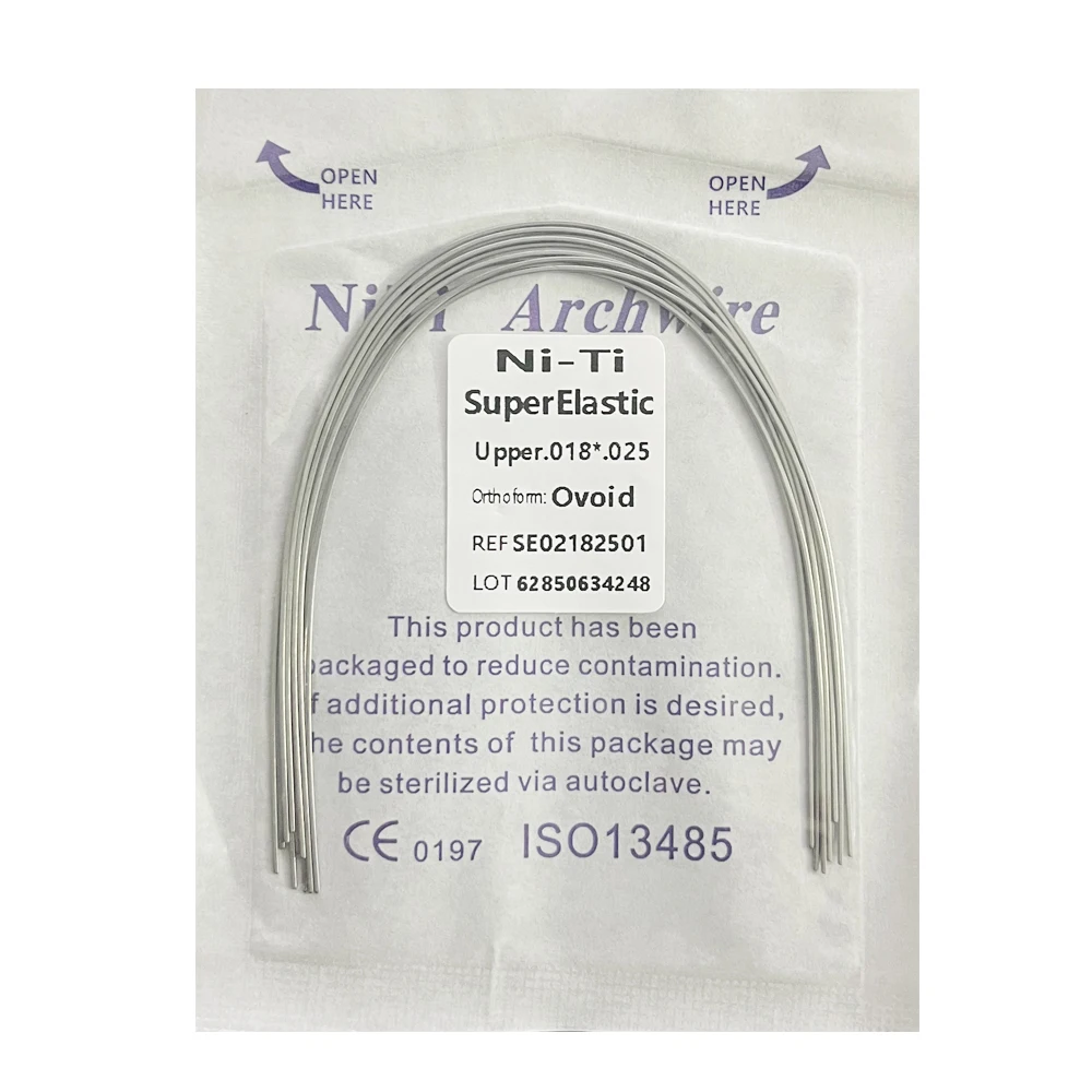 5Pack AG Dental Arch Wires Orthodontic Super Elastic NITI Round Rectangle Archwire Lower/Upper 012/014/016/018/020/16x16/16x22