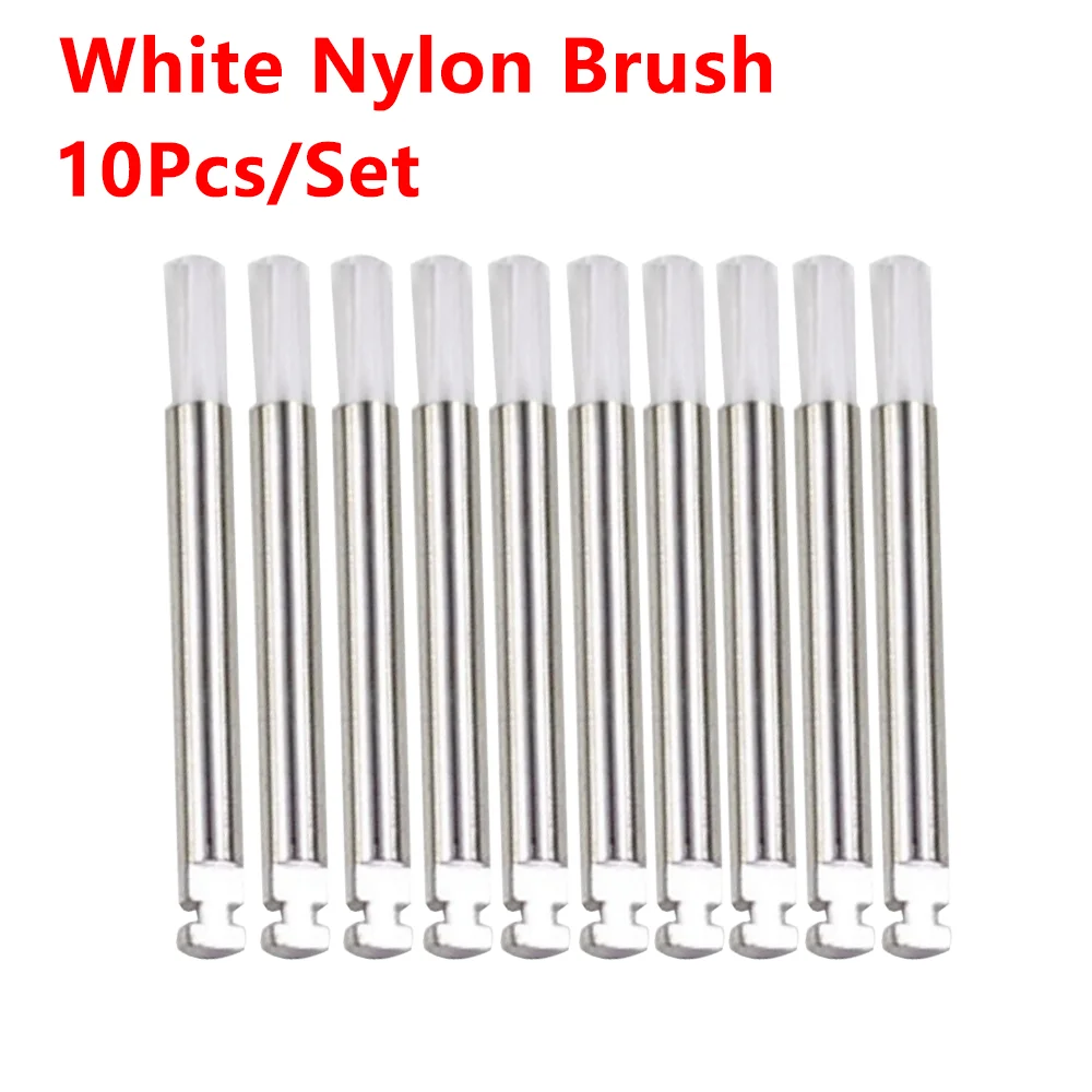 AG 10pcs/Box Disposable Dental Polisher Nylon Bristle Brush Polishing Polisher Cup Teeth Whitening Prophy Brushes Dentist Tools