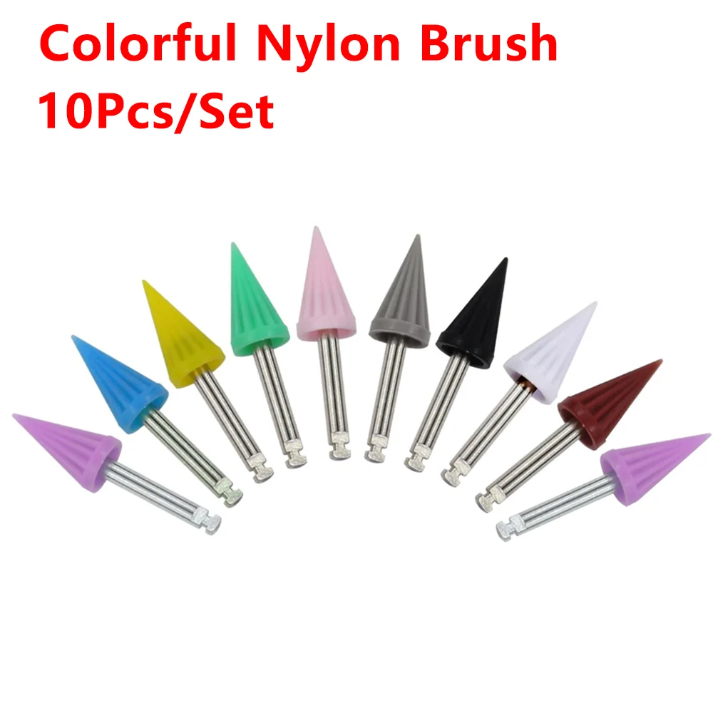 AG 10pcs/Box Disposable Dental Polisher Nylon Bristle Brush Polishing Polisher Cup Teeth Whitening Prophy Brushes Dentist Tools