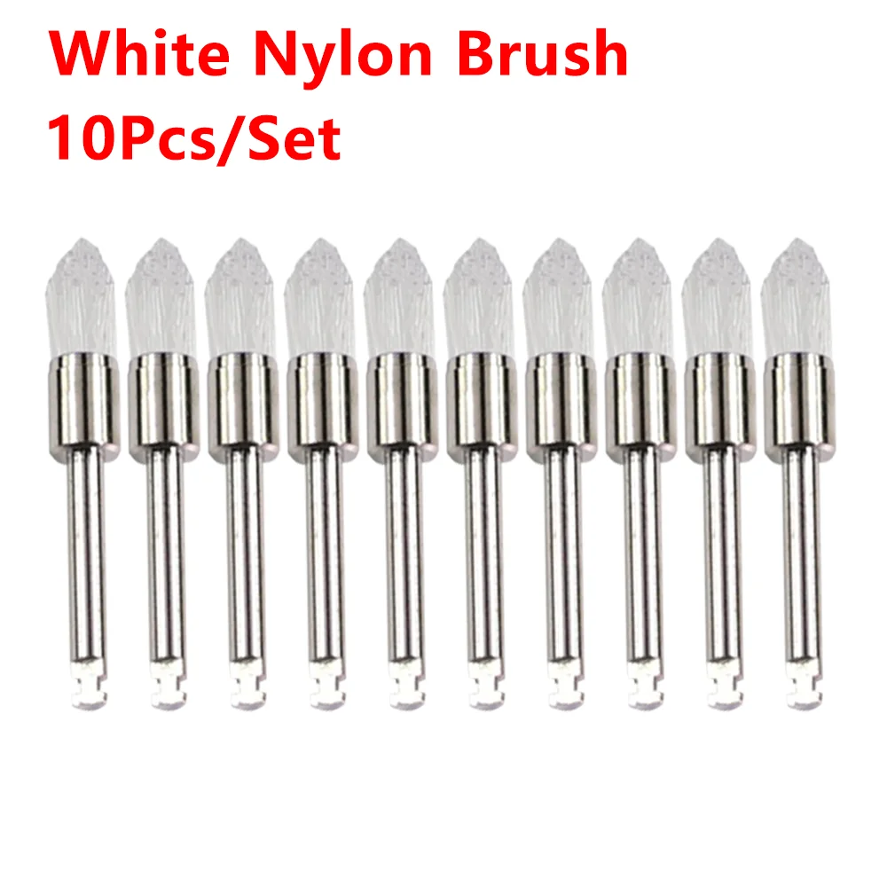 AG 10pcs/Box Disposable Dental Polisher Nylon Bristle Brush Polishing Polisher Cup Teeth Whitening Prophy Brushes Dentist Tools