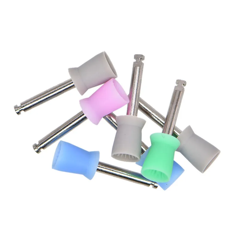 100PCS/Box Dentistry Polishing Cup Latch Type Rubber Tooth Polishing Brush Prophy Cup for Low Speed Handpiece Oral Hygiene
