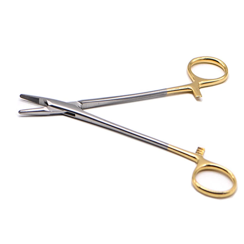 Dental Needle Holder Pliers with TC Head 12.5cm Length German Reusable Stainless Steel Orthodontic Forceps Surgical Instrument