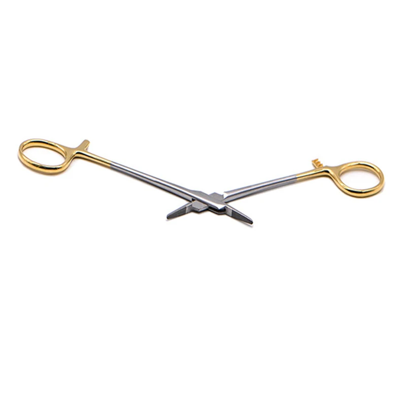 Dental Needle Holder Pliers with TC Head 12.5cm Length German Reusable Stainless Steel Orthodontic Forceps Surgical Instrument