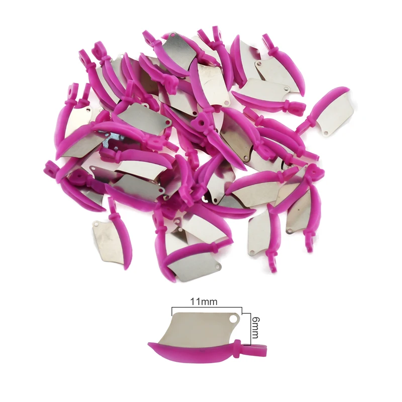40PCS Dental Wedge Knife Prime Teeth Interproximal Plastic Wedge Guard With Stainless Steel Matrix Dentistry Matrices