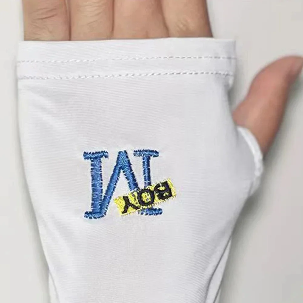 1 Pair Mens Ice Arm Sleeves Sunscreen Elastic Driving Gloves Outdoor UV Protection Arm Cover Sleeves Lightweight Cool Muff New
