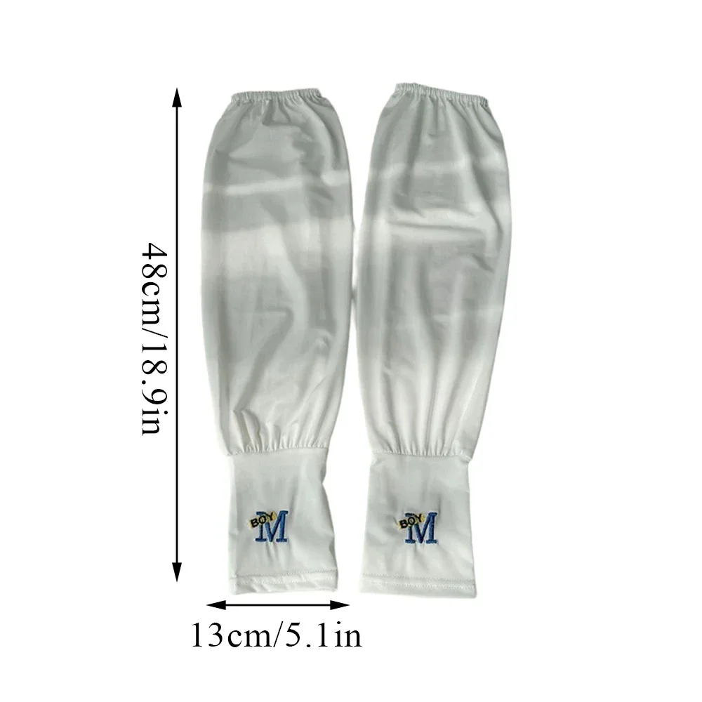 1 Pair Mens Ice Arm Sleeves Sunscreen Elastic Driving Gloves Outdoor UV Protection Arm Cover Sleeves Lightweight Cool Muff New
