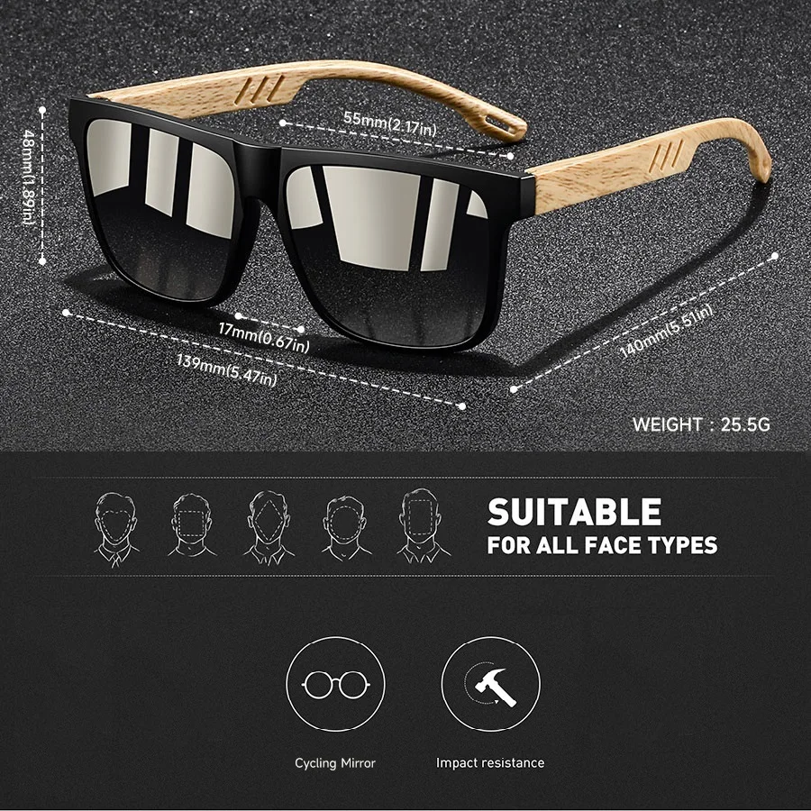 Fashion Vintage Square Square Frame Sunglasses Men Women Fishing Driving Man Luxury Brand Designer Sun Glasses  Eyewear