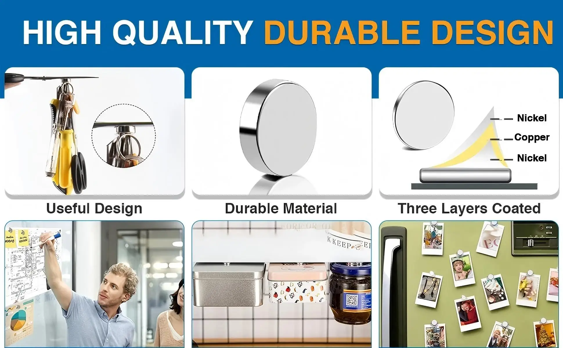 Super Powerful Magnet Strong Magnet Round Small Magnet for Decoration, Fridge, DIY, Office, 3x1,3x2,4x1,4x2,5x2,5x3,6x2,8x2,10x2