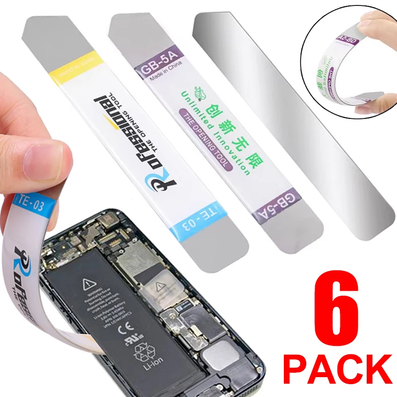 6/1Pcs Stainless Steel Blade Soft Ultra Thin Pry For Phones Tablet Screen Battery Opening Tools for Samsung iPhone iPad Opener