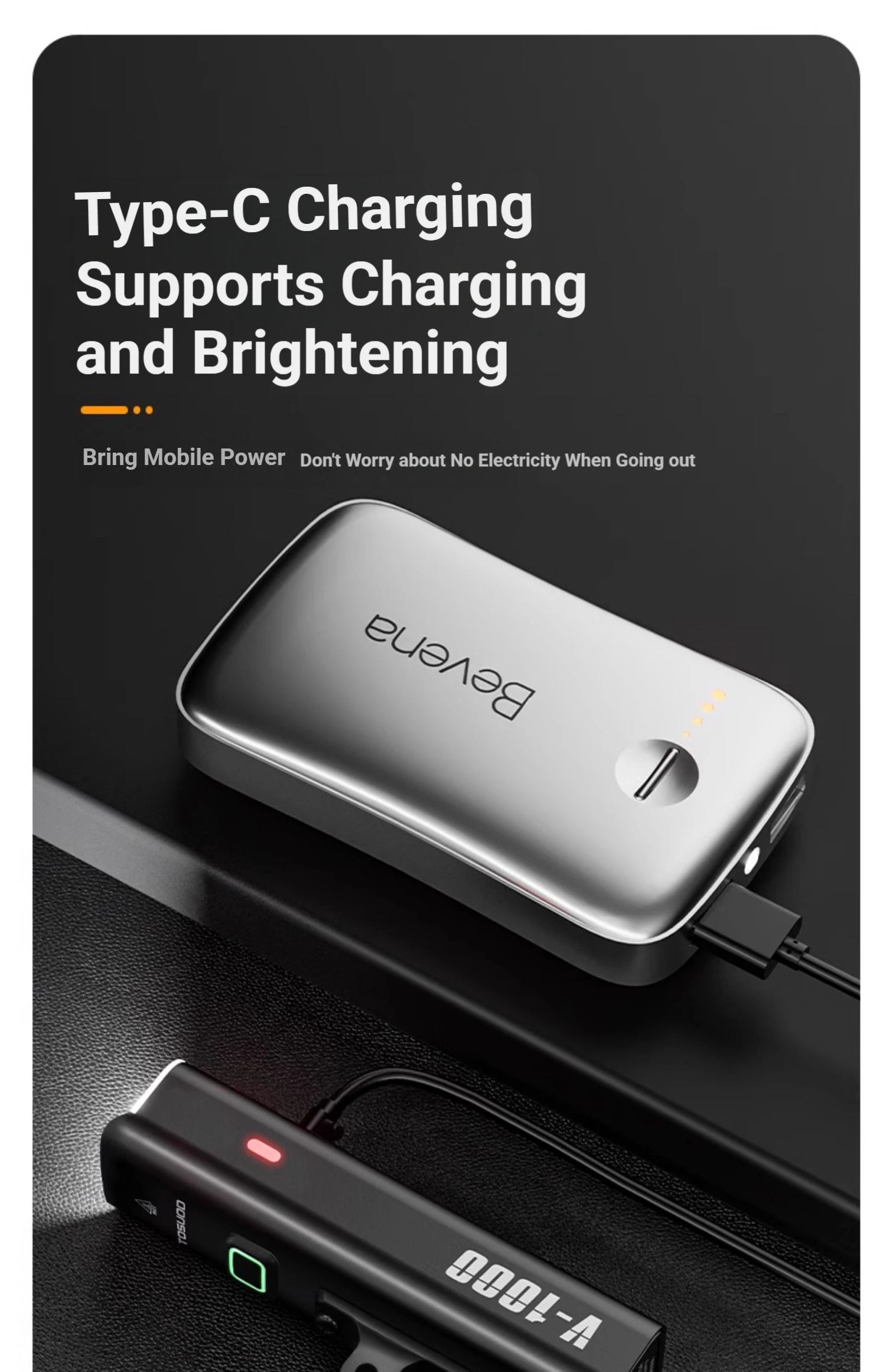 TOSUOD Bicycle Front Light 1500 Lumens 4800mAh Bike Light Splash Resistant Water USB Charging Cycling Lamp Accessories