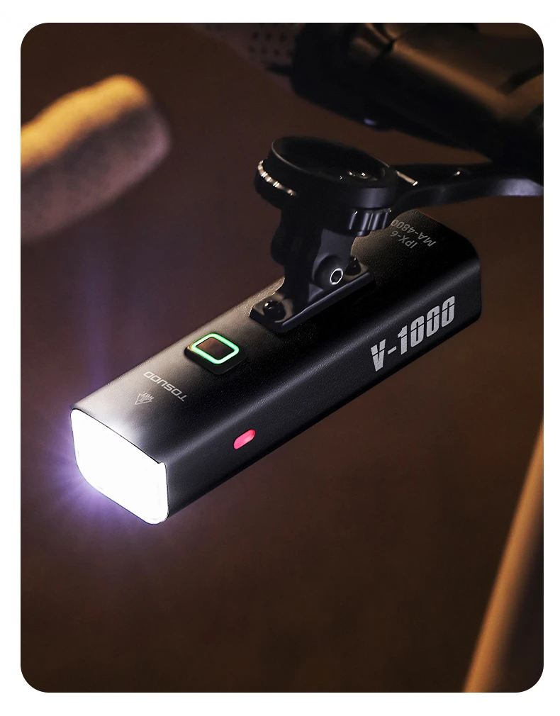 TOSUOD Bicycle Front Light 1500 Lumens 4800mAh Bike Light Splash Resistant Water USB Charging Cycling Lamp Accessories