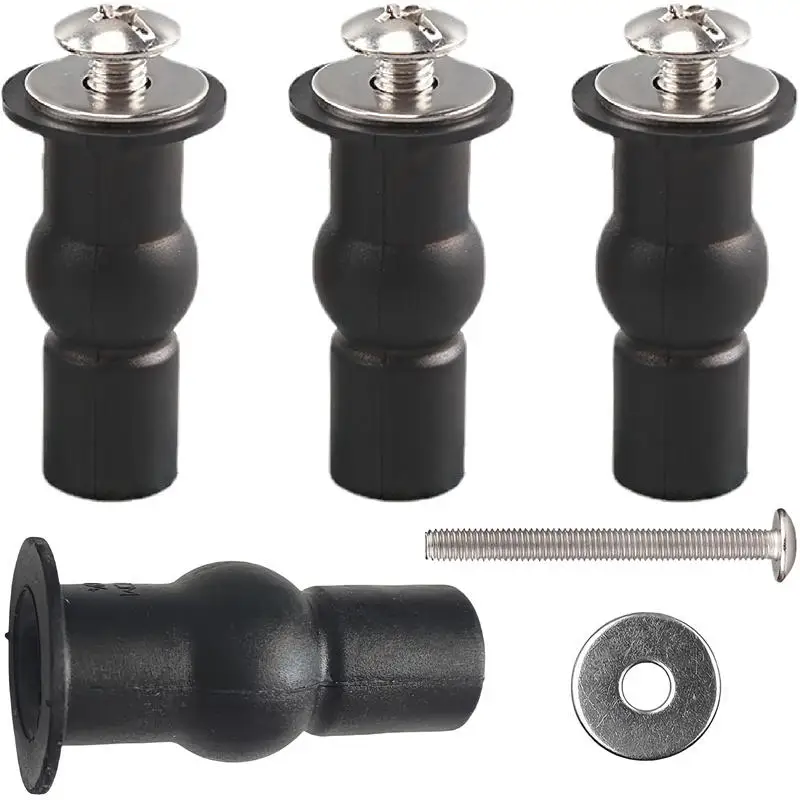 2pcs Expansion Screw Toilet Seat Top Fix Seat Hinge Hole Fixings Well Nut Screw Rubber Back To Wall Toilet Cover Accessories
