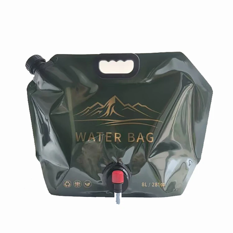 Portable Water Storage Bag Folding Outdoor Sports Camping Large-capacity Mountain Climbing Faucet Plastic Water Bag