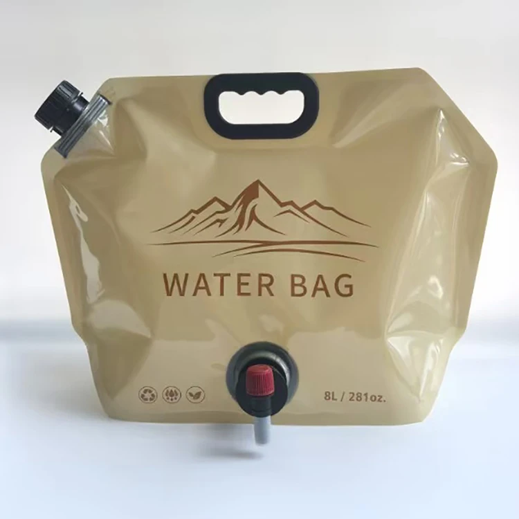 Portable Water Storage Bag Folding Outdoor Sports Camping Large-capacity Mountain Climbing Faucet Plastic Water Bag